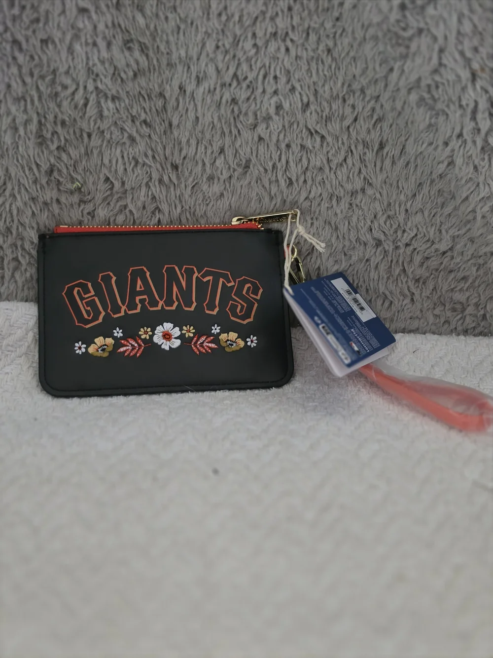 Loungefly San Francisco Giants Floral Zip Wallet - Black & Orange